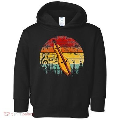 Dulcimer Lovers Guitar Retro Design Dulcimer Funny Toddler Hoodie