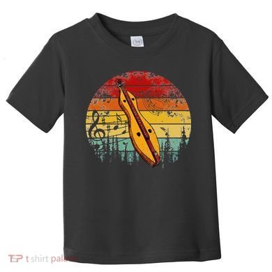 Dulcimer Lovers Guitar Retro Design Dulcimer Funny Toddler T-Shirt