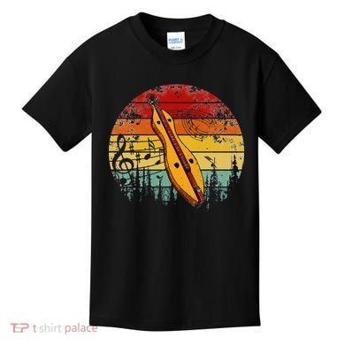 Dulcimer Lovers Guitar Retro Design Dulcimer Funny Kids T-Shirt