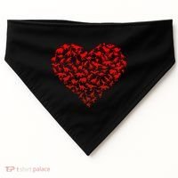 Dinosaur Love Heart Cute Valentines Day USA-Made Doggie Bandana thumb 0