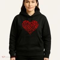 Dinosaur Love Heart Cute Valentines Day Hoodie thumb 5