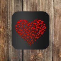 Dinosaur Love Heart Cute Valentines Day Coaster thumb 0
