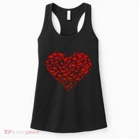 Dinosaur Love Heart Cute Valentines Day Women's Tank Top thumb 0