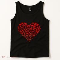 Dinosaur Love Heart Cute Valentines Day Tank Top thumb 2