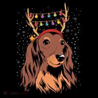 Dachshund Long Hair Reindeer Christmas Tree Lights Xmas Gift Coffee Mug thumb 5