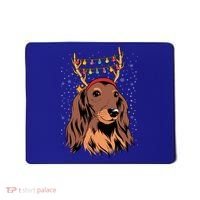 Dachshund Long Hair Reindeer Christmas Tree Lights Xmas Gift Mousepad thumb 0