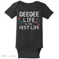 DeeDee Life Is The Best Life Floral Cute Funny Dee-Dee Baby Bodysuit thumb 0
