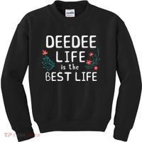 DeeDee Life Is The Best Life Floral Cute Funny Dee-Dee Kids Sweatshirt thumb 0