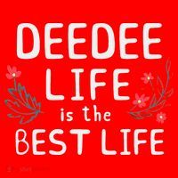 DeeDee Life Is The Best Life Floral Cute Funny Dee-Dee Santa Hat thumb 1