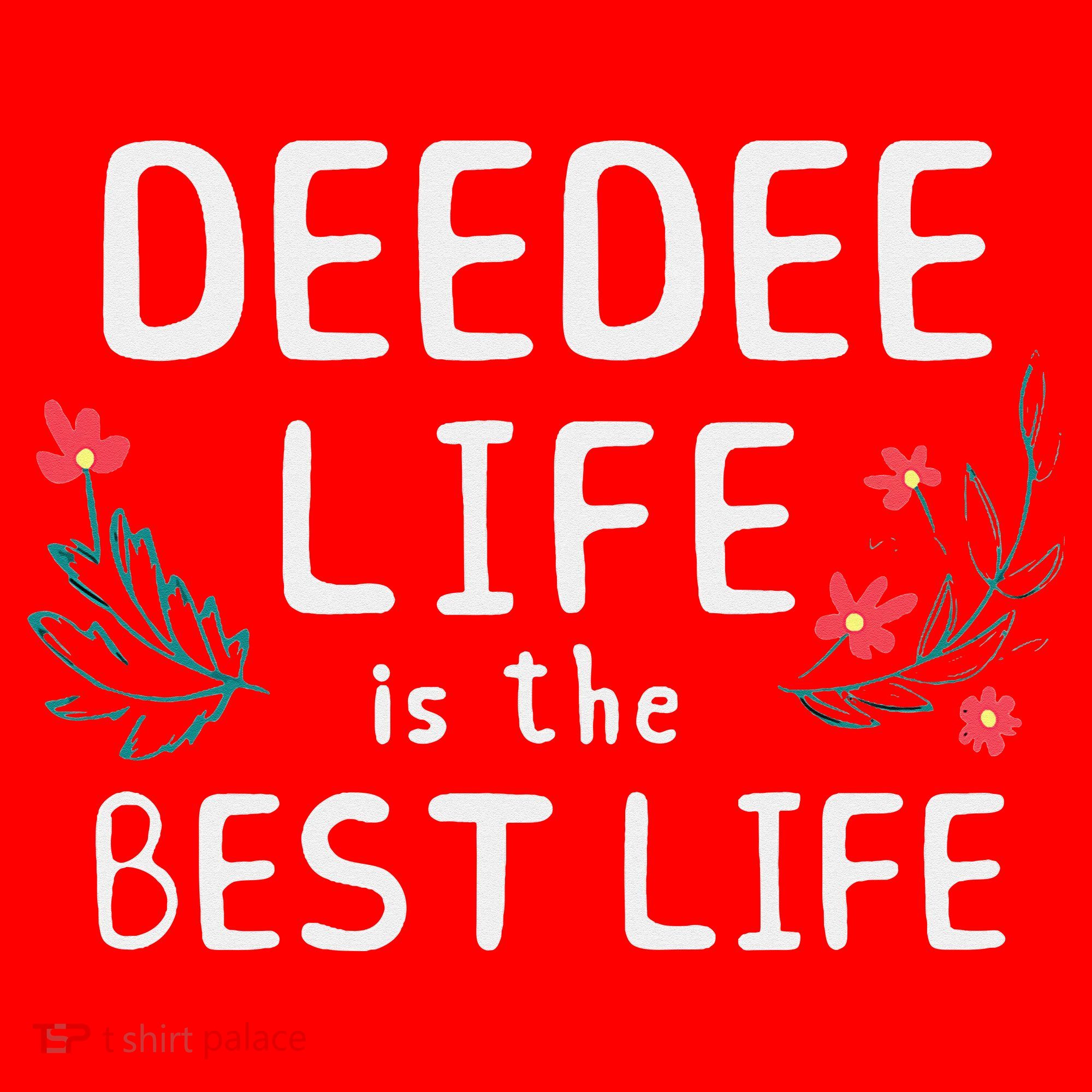 DeeDee Life Is The Best Life Floral Cute Funny Dee-Dee Santa Hat