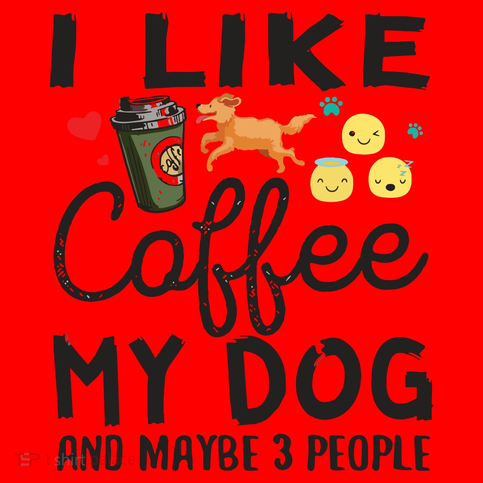 Dog Lovers I Like Coffee My Dog And Maybe 3 People Santa Hat