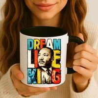 Dream Like King Black History Month Martin Luther King Day Coffee Mug thumb 3