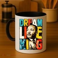 Dream Like King Black History Month Martin Luther King Day Coffee Mug thumb 4