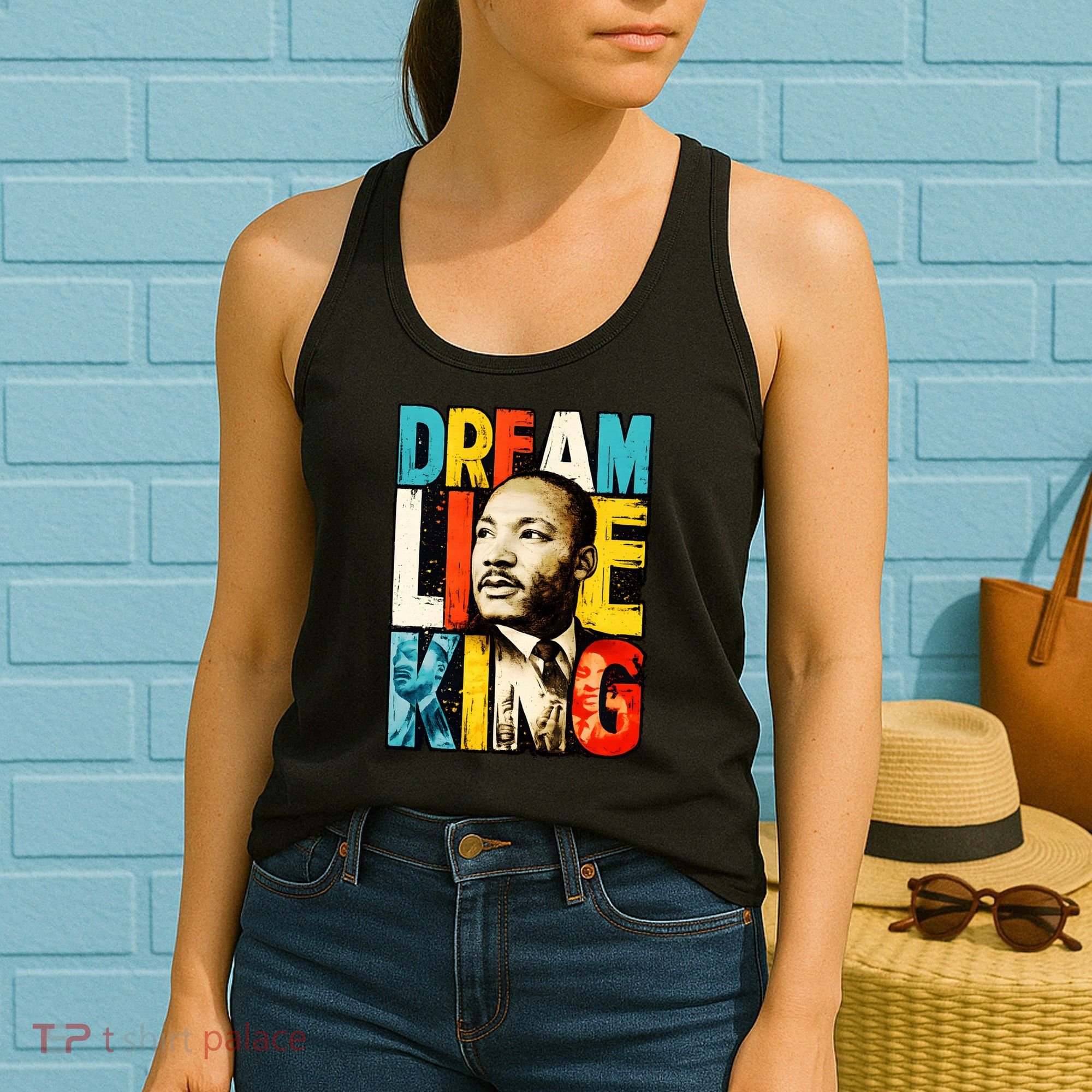 Dream Like King Black History Month Martin Luther King Day Women's Tank Top