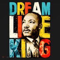 Dream Like King Black History Month Martin Luther King Day Baby Bodysuit thumb 2