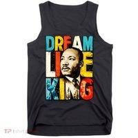 Dream Like King Black History Month Martin Luther King Day Tank Top thumb 0