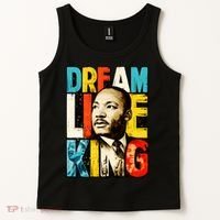 Dream Like King Black History Month Martin Luther King Day Tank Top thumb 2