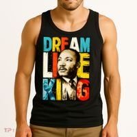 Dream Like King Black History Month Martin Luther King Day Tank Top thumb 3