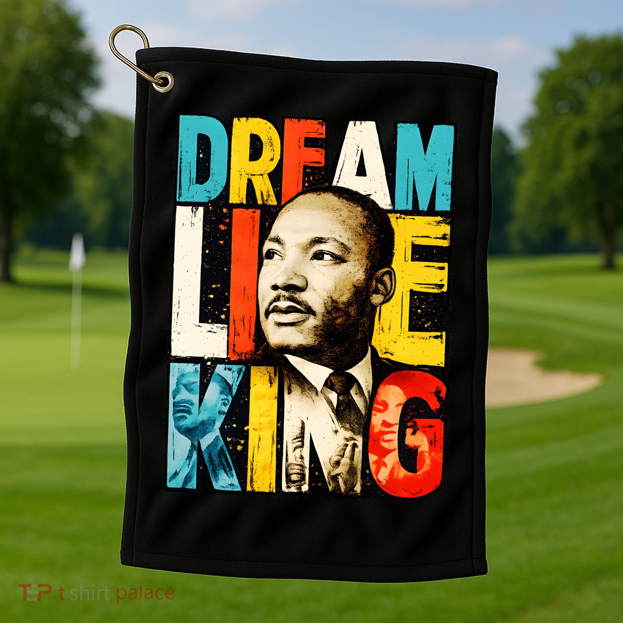 Dream Like King Black History Month Martin Luther King Day Golf Towel