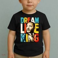 Dream Like King Black History Month Martin Luther King Day Toddler T-Shirt thumb 2