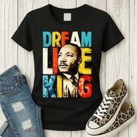 Dream Like King Black History Month Martin Luther King Day Women's T-Shirt thumb 3