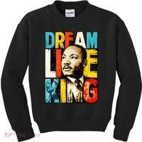 Dream Like King Black History Month Martin Luther King Day Kids Sweatshirt thumb 0