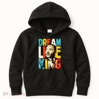 Dream Like King Black History Month Martin Luther King Day Kids Hoodie thumb 0