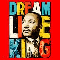 Dream Like King Black History Month Martin Luther King Day Santa Hat thumb 1