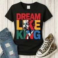 Dream Like King Martin Luther King Jr. Women's T-Shirt thumb 3