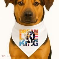 Dream Like King Martin Luther King Day USA-Made Doggie Bandana thumb 1