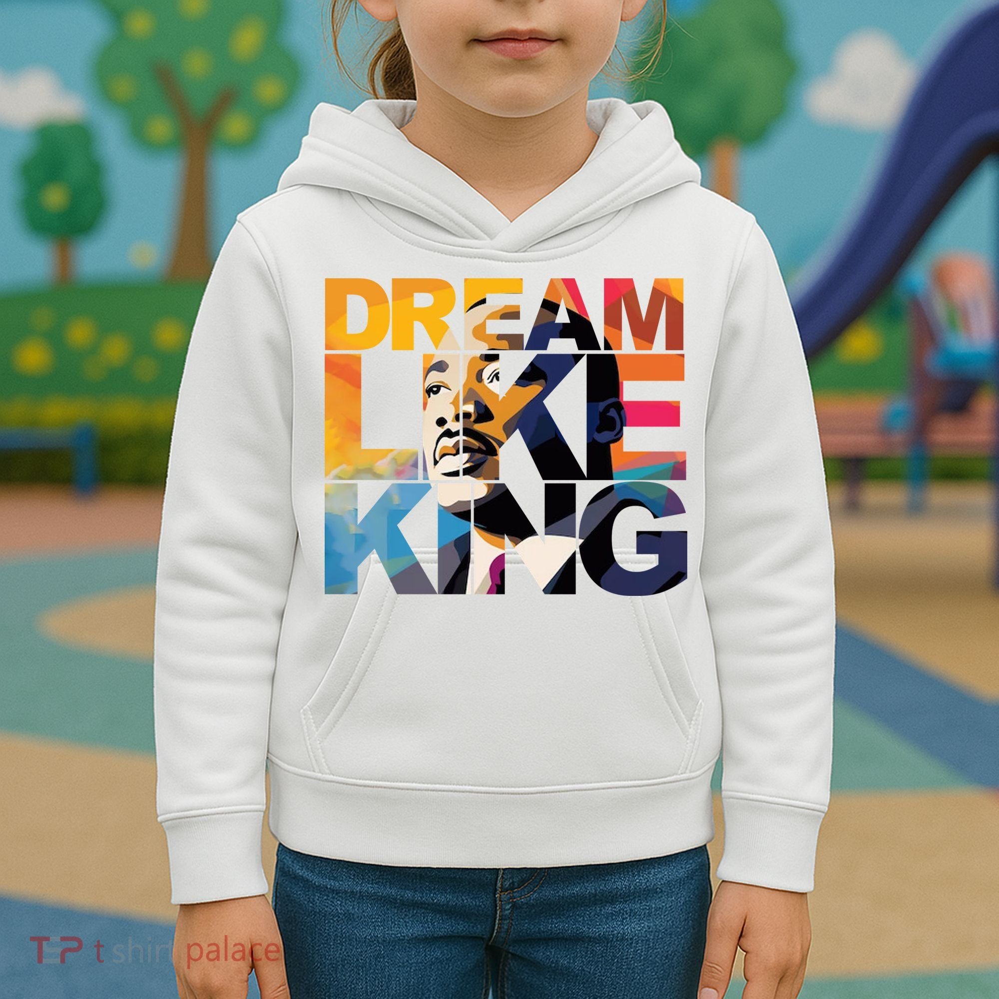 Dream Like King Martin Luther King Day Kids Hoodie
