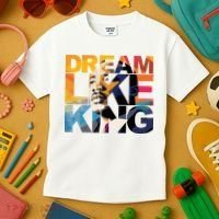 Dream Like King Martin Luther King Day Kids T-Shirt thumb 3