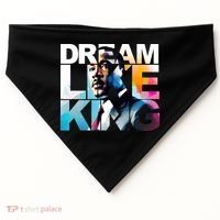 Dream Like King Martin Luther King Day Black History USA-Made Doggie Bandana thumb 0