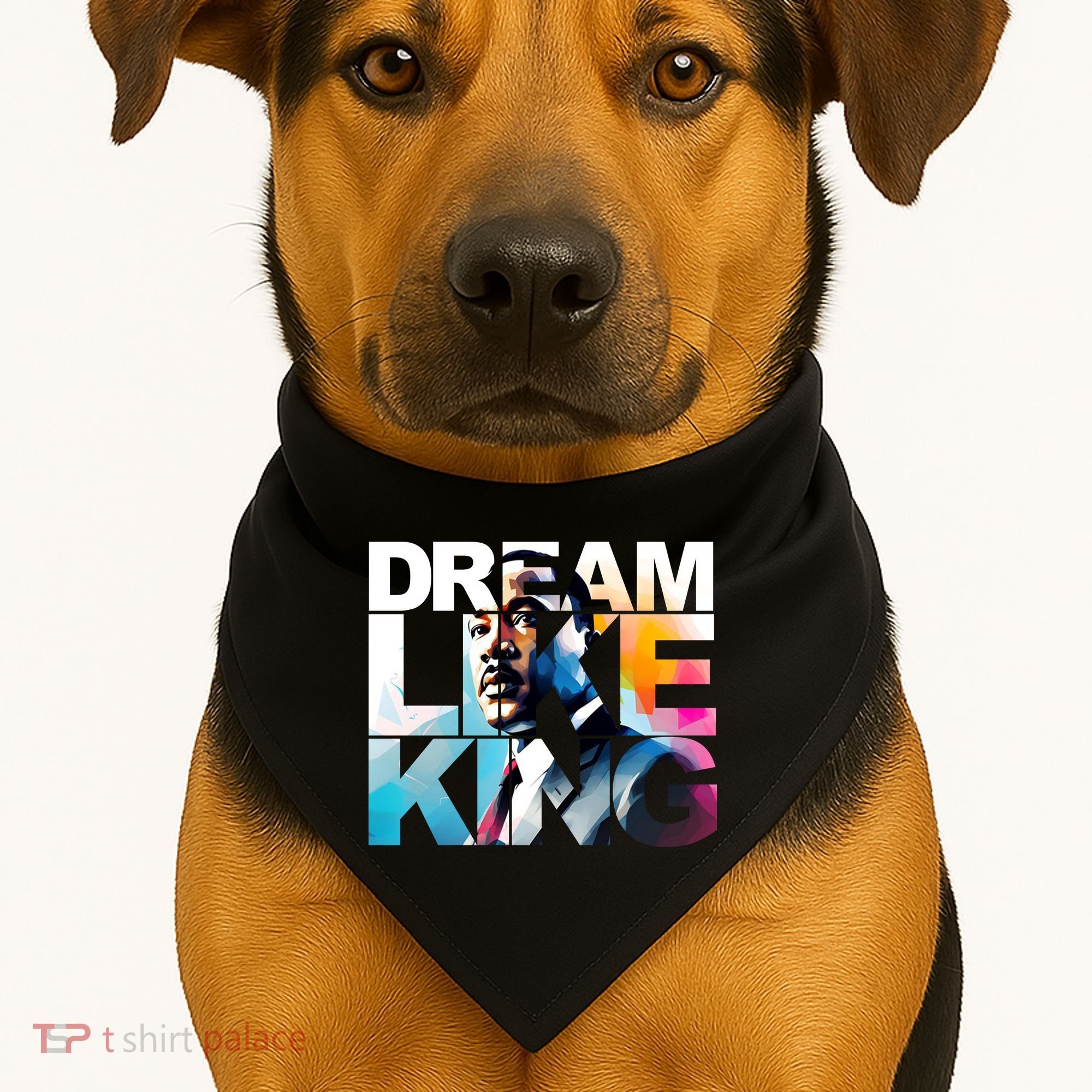 Dream Like King Martin Luther King Day Black History USA-Made Doggie Bandana