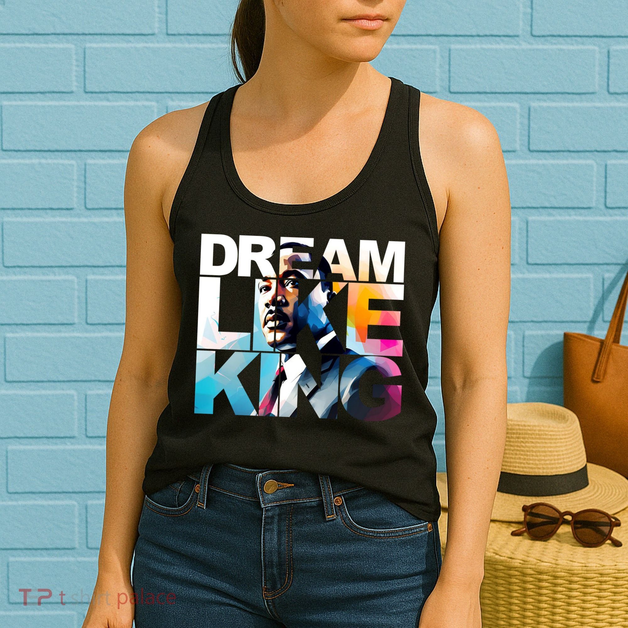 Dream Like King Martin Luther King Day Black History Women's Tank Top