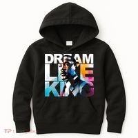 Dream Like King Martin Luther King Day Black History Kids Hoodie thumb 0