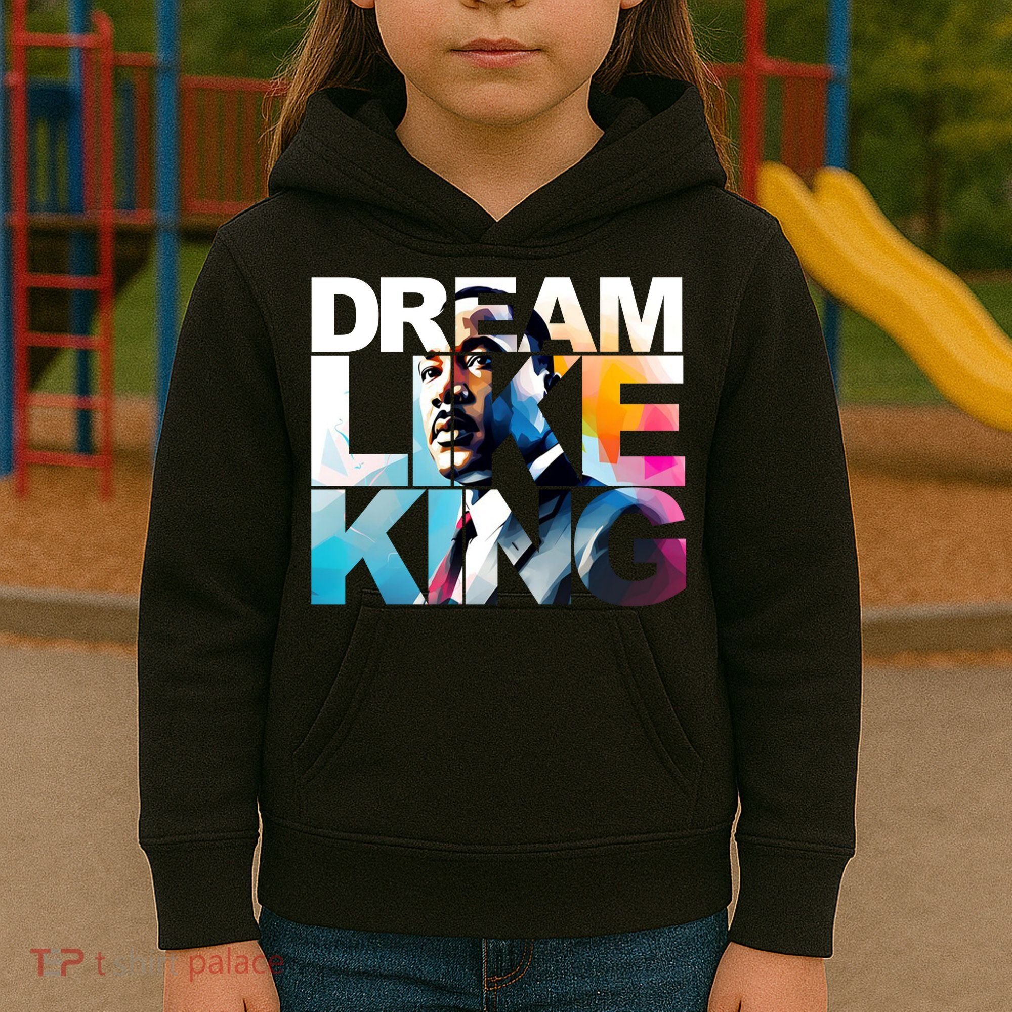 Dream Like King Martin Luther King Day Black History Kids Hoodie