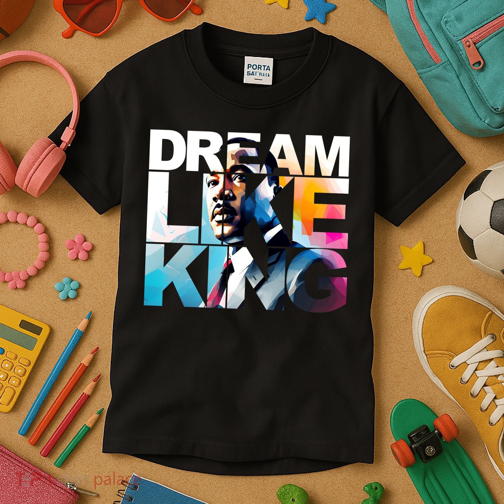 Dream Like King Martin Luther King Day Black History Kids T-Shirt