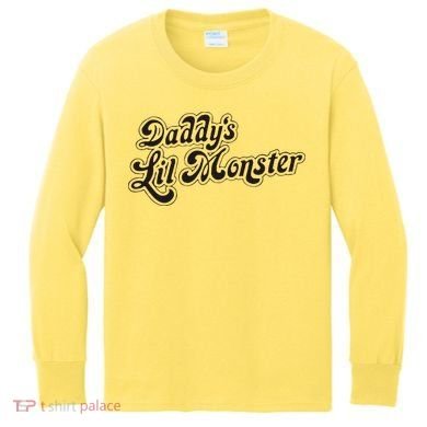 Daddys Lil Little Monster Kids Long Sleeve Shirt