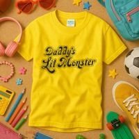Daddys Lil Little Monster Kids T-Shirt thumb 3