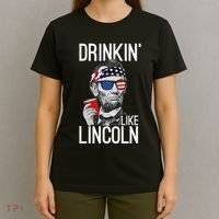 Drinkin Like Lincoln Patriot Abraham Lincoln Beer Drinking T-Shirt thumb 4