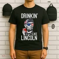 Drinkin Like Lincoln Patriot Abraham Lincoln Beer Drinking T-Shirt thumb 6