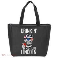 Drinkin Like Lincoln Patriot Abraham Lincoln Beer Drinking Tote Bag thumb 0