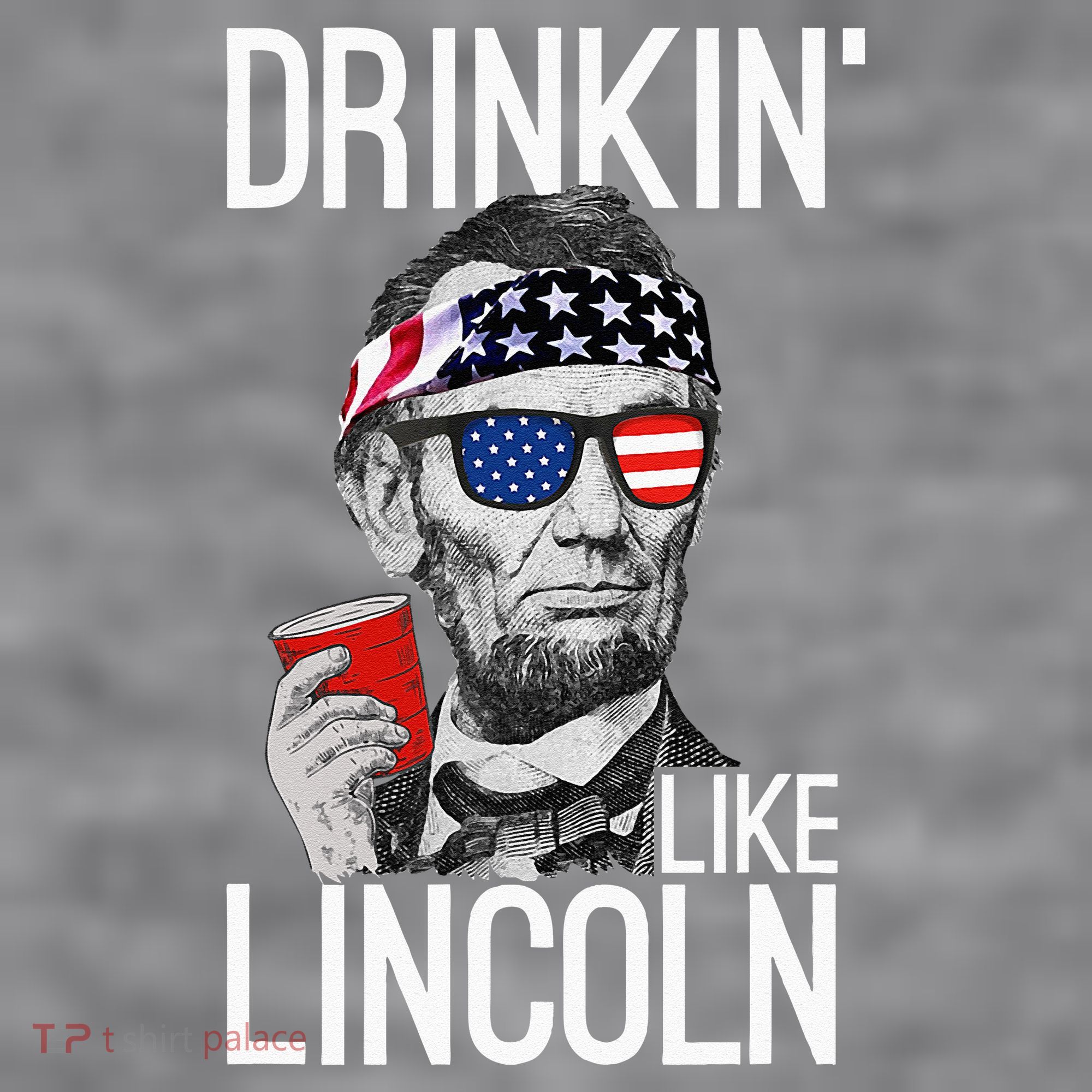 Drinkin Like Lincoln Patriot Abraham Lincoln Beer Drinking Women's Racerback Cropped Tank