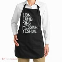 Distressed Lion Lamb King Messiah Yeshua Christian Bible Apron thumb 2