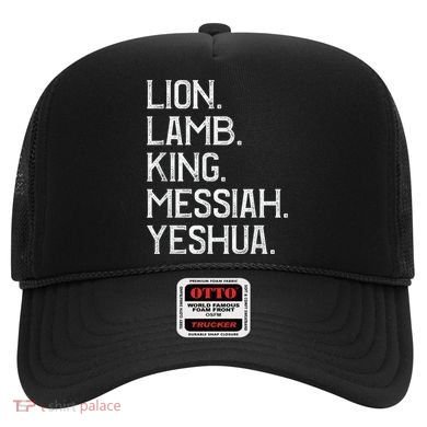 Distressed Lion Lamb King Messiah Yeshua Christian Bible Hat