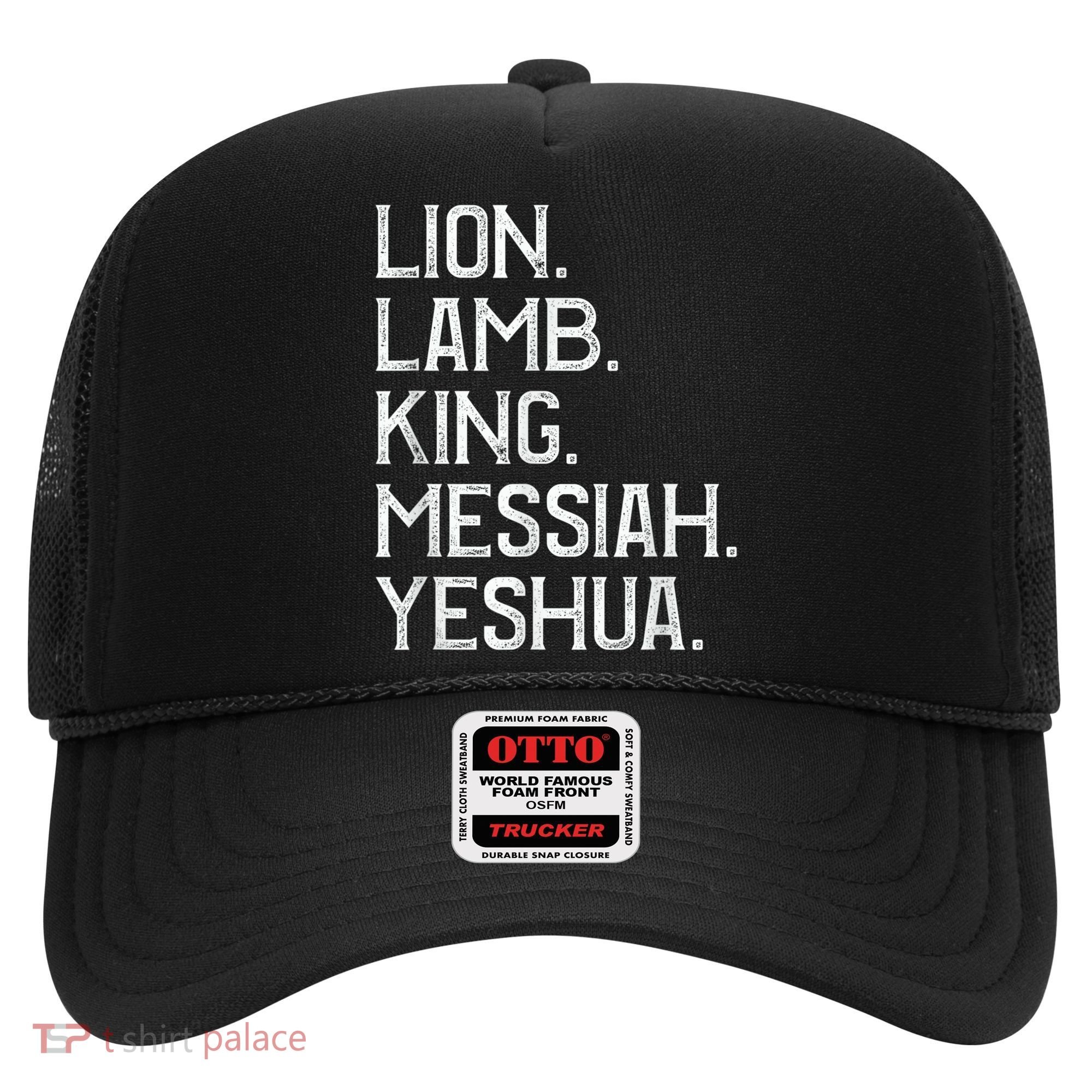 Distressed Lion Lamb King Messiah Yeshua Christian Bible Hat