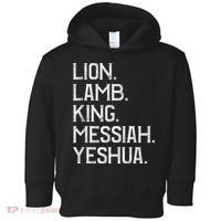 Distressed Lion Lamb King Messiah Yeshua Christian Bible Toddler Hoodie thumb 0