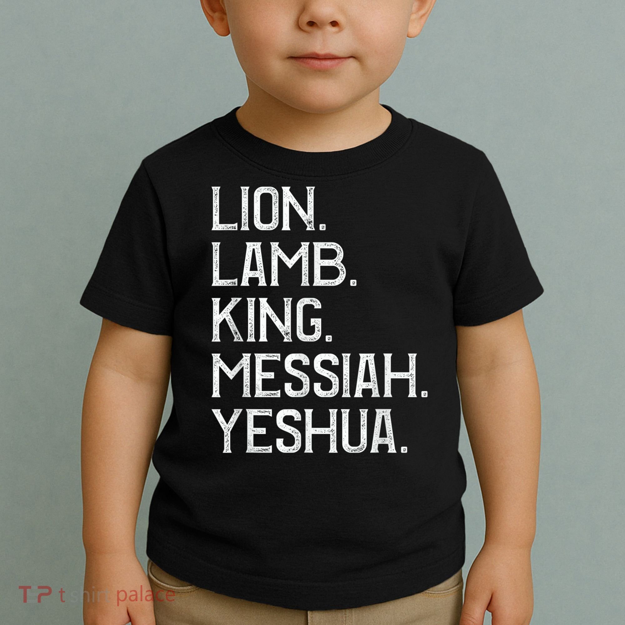 Distressed Lion Lamb King Messiah Yeshua Christian Bible Toddler T-Shirt