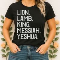 Distressed Lion Lamb King Messiah Yeshua Christian Bible Women's T-Shirt thumb 2